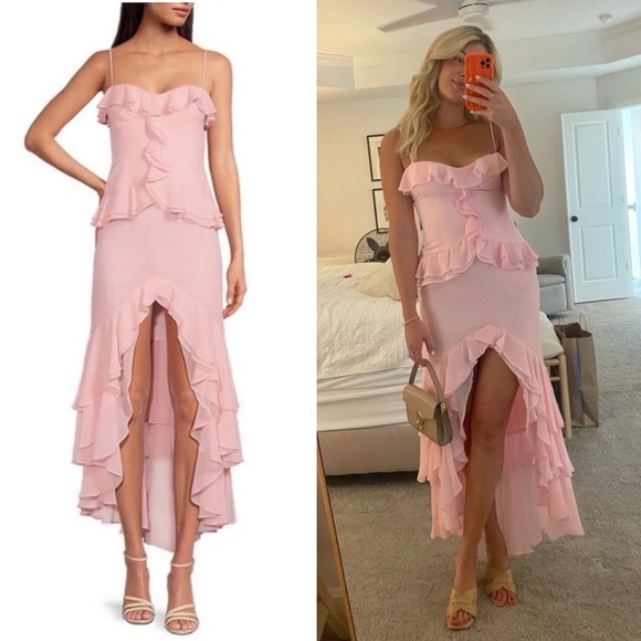 Gianni Bini Dresses & Skirts - NWT Gianni Bini Sam Sweetheart Neck Sleeveless Ruffle Chiffon Long Dress